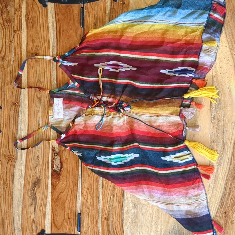 Funky Southwestern Print Sheer Tank